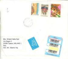 ISRAEL  - 2016 - REGISTERED STAMPS COVER TO ITALY.  . - Brieven En Documenten