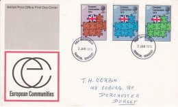 Great Britain 1973 FDC European Communities - 1971-1980 Em. Décimales