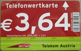 AUSTRIA JET2WEB TELECARD TELEPHONE PHONE TELEFONWERTKARTE PHONECARD CARTELA CARD CARTE KARTE COLLECTOR BEZEQ 50 UNITS - Austria