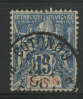 BENIN N° 38 15 Ct Bleu Sur Papier Quadrillé Cote 8 € Obl C. à D. "COTONOU 13/12/96" TB - Gebruikt