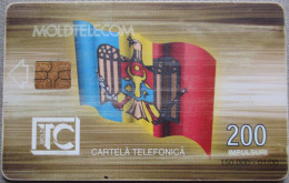 MOLDOVA MOLDTELECOM TELEPHONE PHONE TELEFONWERTKARTE PHONECARD CARTELA CARD CARTE KARTE COLLECTOR BEZEQ 50 UNITS - Moldova