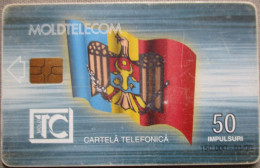 MOLDOVA MOLDTELECOM TELEPHONE PHONE TELEFONWERTKARTE PHONECARD CARTELA CARD CARTE KARTE COLLECTOR BEZEQ 50 UNITS - Moldavie