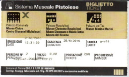 # Tiket - Sistema Museale Pistoiese - 2016 - Tickets D'entrée