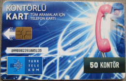 TURKEY KONTORLU TELEFON TELEPHONE PHONE TELEFONWERTKARTE PHONECARD CARTELA CARD CARTE KARTE COLLECTOR BEZEQ 50 UNITS - Turchia