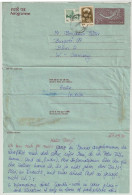 Indien India Aerogramme Postal Stationery Rs. 3.75 Flying Bird. 1990 Nach Deutschland Versendet. Siehe 3 Scans - Luchtpostbladen