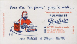 BUVARD & BLOTTER - Chocolat POULAIN -  Images Et Chèques TINTIN - Cocoa & Chocolat