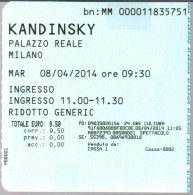 # Tiket - KANDINSKY - Palazzo Ducale, Venezia - 2014 - Tickets D'entrée