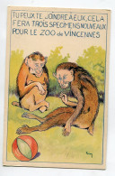 SINGES Et Le Ballon Illustrateur SIM   Tu Peux Te Joindre à Eux Trois Spécimens Nouveaux Pour Zoo De Vincennes D19  2023 - Singes