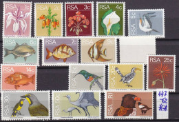 SÜDAFRIKA SOUTH AFRICA [1975] MiNr 0447-62 ( **/mnh ) Tiere - Unused Stamps