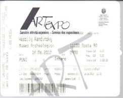 # Tiket - WASSILY KANDINSKY - Museo Archeologico Di Aosta, 2012 - Tickets D'entrée