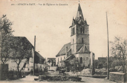 Aspach Le Haut * Rue * Vue De L'église Et Le Cimétière - Sonstige & Ohne Zuordnung