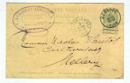 Entier Cachet Privé Syndicat Agricole GENAPPE 1903 à MELLERY(VILLERS LE VILLE)  --  1785 - Cartes Postales 1871-1909