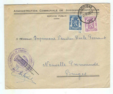 Lettre Administration Communale JODOIGNE - SOUVERAINE 1946 - DEMI-TARIF COMMUNAL  --  1532 - 1935-1949 Kleines Staatssiegel