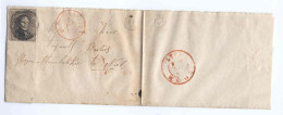 Lettre Médaillon 10 C St NICOLAS à NIEL 1857 Boite Rurale Q En Noir( Porignon SINAY) --  1203 - Posta Rurale