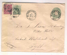 Entier Enveloppe 10c Avec Nos 45 Et 46 BLANKENBERGHE 1891 Vers Allemagne  --  1003 - Enveloppes