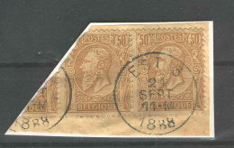 Timbre No 50 Oblitéré Simple Cercle EST 3  1888  S/fragment  --  814 - Bahnpoststempel