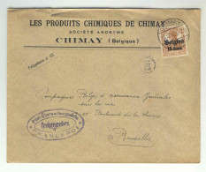 Lettre Entete GERMANIA CHIMAY 1917 -- Produits Chimiques -- 637 - Armée Allemande