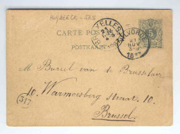 Entier Carte Postale VILVORDE à BXL 1887 - Origine HUMBEECK-SAS -- 667 - Postkarten 1871-1909