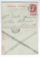 Carte-Lettre GROSSE BARBE JUMET à BXL 1912  --Annulation ROULETTE Car écrite Au CRAYON  -- 404 - Letter-Cards