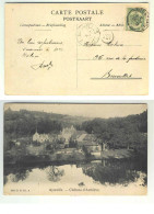 Carte -Vue AYWAILLE 5c Armoiries Cachet POSTES MILITAIRES --273 - Briefe U. Dokumente