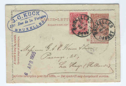 Carte-Lettre PORT PREFERENTIEL 20c Vers Hollande 1905  --  030 - Cartas-Letras