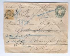 Entier Enveloppe Avec No 50  En ASSURE SCHAERBEEK Vers Allemagne 1891   --   2872 - Enveloppes