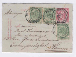 Entier Carte-Lettre Timbre No 46  + Compléments BRUXELLES Vers Allemagne 1893 - Tarif UPU 25 C  --  2728 - Cartes-lettres