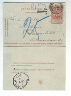 Carte-Lettre Emission Fine Barbe ANVERS STATION Vers Allemagne 1894 - Taxée 25 Pfg Au Crayon Bleu  --  2642 - Carte-Lettere