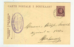 Entier HOUYOUX Cachet RELAIS FORVILLE 1924 Cachet Privé CARLIER,Horticulteur  --  2626 - Postkarten 1909-1934