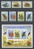 DOMINIQUE 1976 N° 478/484 Bloc 37 ** Neufs MNH Superbes C 51,50 € Faune Oiseaux  Birds Amazona Imperialis Ceryle Animaux - Dominique (...-1978)