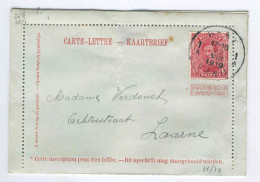 Carte-Lettre Grosse Barbe (non Valable) Surcollée Petit Albert  GAND 1919 - 4 Bords  --  2151 - Cartas-Letras