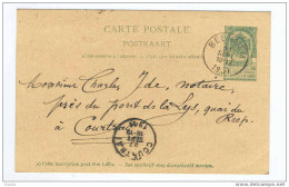 Entier 5 C BEERNEM 1901 Vers Notaire Ide à COURTRAI  --  6/273 - Cartoline 1871-1909