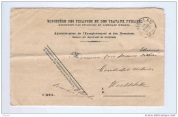 Lettre De Service En Franchise Receveur Enregistrement ST NICOLAS 1906 Vers Notaire à WACHTEBEKE   --  6/261 - Franchigia