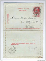 Carte-Lettre Type Grosse Barbe Simple Cercle HERCK LA VILLE 1910 Vers DIEST  --  6 /091 - Postbladen