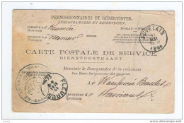 Carte De Service Commune De KEUMIEE AUVELAIS 1894 Vers WANFERCEE BAULET FLEURUS  --  6 /045 - Lettres & Documents