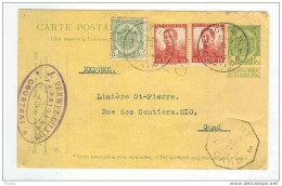 Entier 5 C Armoiries +  Pellens En EXPRES  COURTRAI 1912 à Télég. GAND 3 - Cachet J.Verwee-Gillon , Fabricant  --  5/302 - Briefkaarten 1871-1909