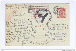 Entier Carte Postale BRUXELLES 1940 Vers Suisse - Censure Allemande Nazie  --  5/048 - Postcards 1934-1951
