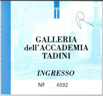 # Tiket - Galleria Dell'Accademia Tadini - Lovere (Bergamo) - Tickets D'entrée