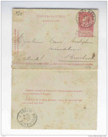 Carte-Lettre 10 C Fine Barbe NIEUPORT-BAINS 1900 Vers RELAIS De BOUCHAUTE  --  8/264 - Cartes-lettres