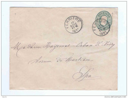 Enveloppe 10 C Léopold II Ovale FERRIERE 1891 Vers SPA  --  8/265 - Sobres