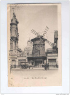 Carte-Vue PARIS Moulin Rouge Timbre Blanc PARIS 1902 Vers BRUXELLES Taxée 10 C Rouge  --  6/713 - 1900-29 Blanc