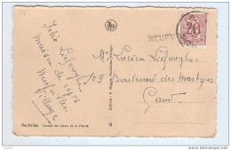 GRIFFE D'ORIGINE NEUFVILLES Sur Carte-vue De NEUFVILLES - TP Lion MONS 1955   --- 6/607 - Linear Postmarks
