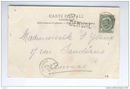 GRIFFE D'ORIGINE GENVAL Sur Carte-Vue Lac De Genval-les-Eaux - TP Armoiries Cachet BXL NORD 1906  ---  6/604 - Linear Postmarks