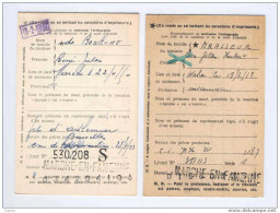 2 X Carte De Caisse D'Epargne Postale/Postspaarkaskaart Cachet Et Griffe /Datum En Lijnstempel MARCHE 1946/50 --  6/383 - Dépliants De La Poste