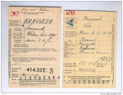 2 X Carte De Caisse D'Epargne Postale/Postspaarkaskaart Cachet Et Griffe /Datum En Lijnstempel MARCHE 1932 /.. --  6/382 - Dépliants De La Poste