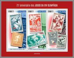 GUINEA-BISSAU 2023 MNH Games Of The XIV Olympiad Stamps On Stamps M/S – OFFICIAL ISSUE – DHQ2346 - Estate 1948: Londra