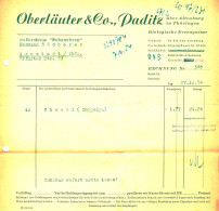 PADITZ über Altenburg Thüringen DDR Deko Rechnung 1954 " Oberländer & Co Biologische Erzeugnisse " - Profumeria & Drogheria