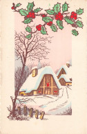 ILLUSTRATEUR - Maisons - Neige - Colorisé - Carte Postale Ancienne - Unclassified