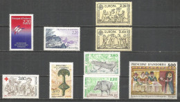 ANDORRA FRANCESA 1989 COMPLETO SELLOS NUEVOS SIN FIJASELLOS - Annate Complete