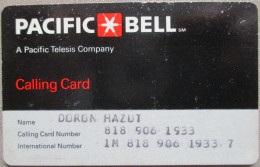 US USA PACIFIC BELL PELEPHONE TELEPHONE PHONE TELEFONWERTKARTE PHONECARD CARTELA CARD CARTE KARTE COLLECTOR TELECOM - Israël